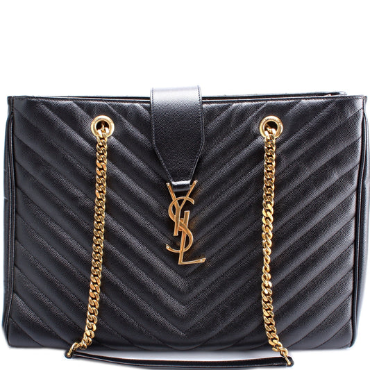 Saint Laurent Grain De Poudre Shopping Tote Bag