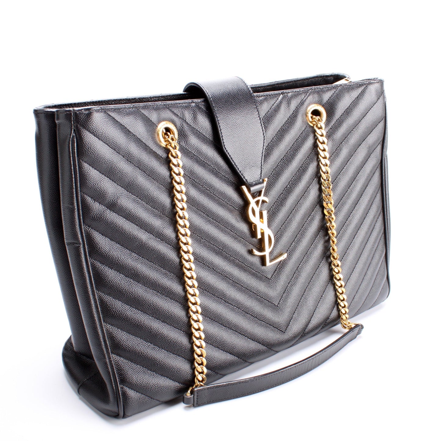 Saint Laurent Grain De Poudre Shopping Tote Bag