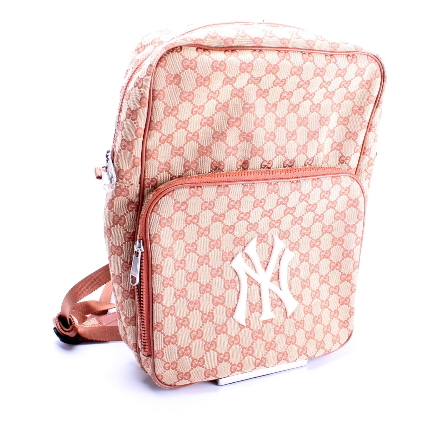 Gucci 5367245 GG Canvas NY Yankees Medium Backpack Bag