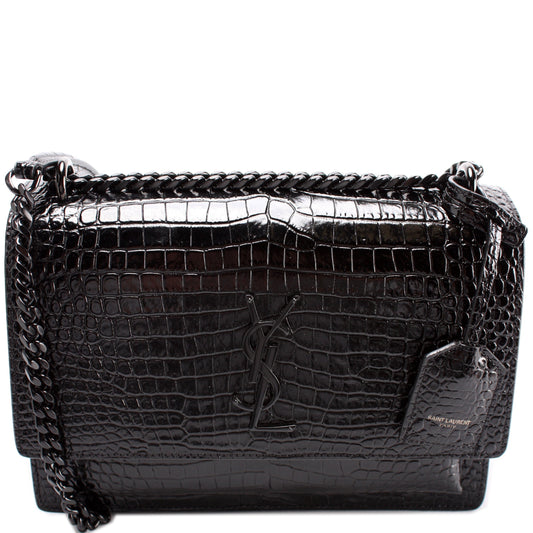 Saint Laurent Sunset Medium Croc 442906 Bag