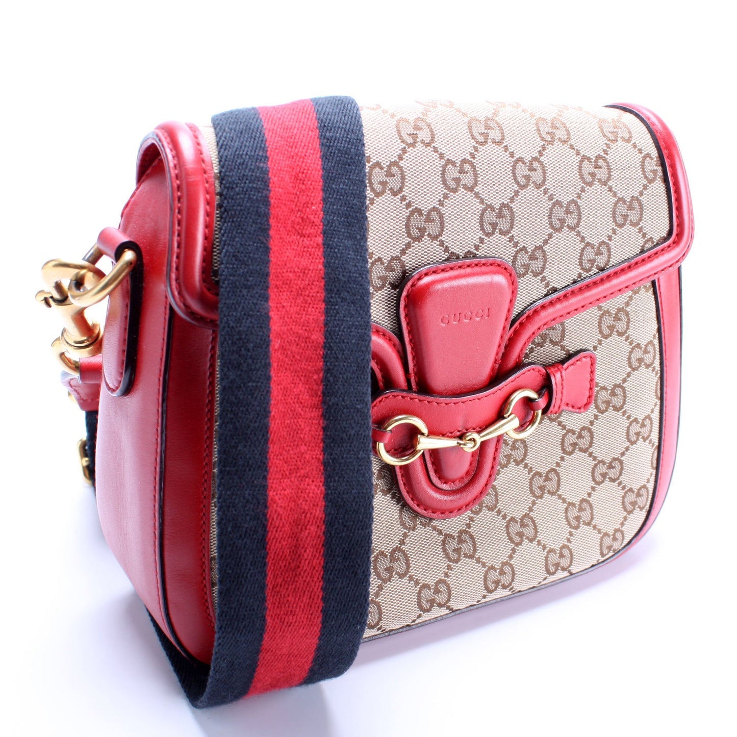Gucci 383848 GG Canvas Lady Web Original Shoulder Bag