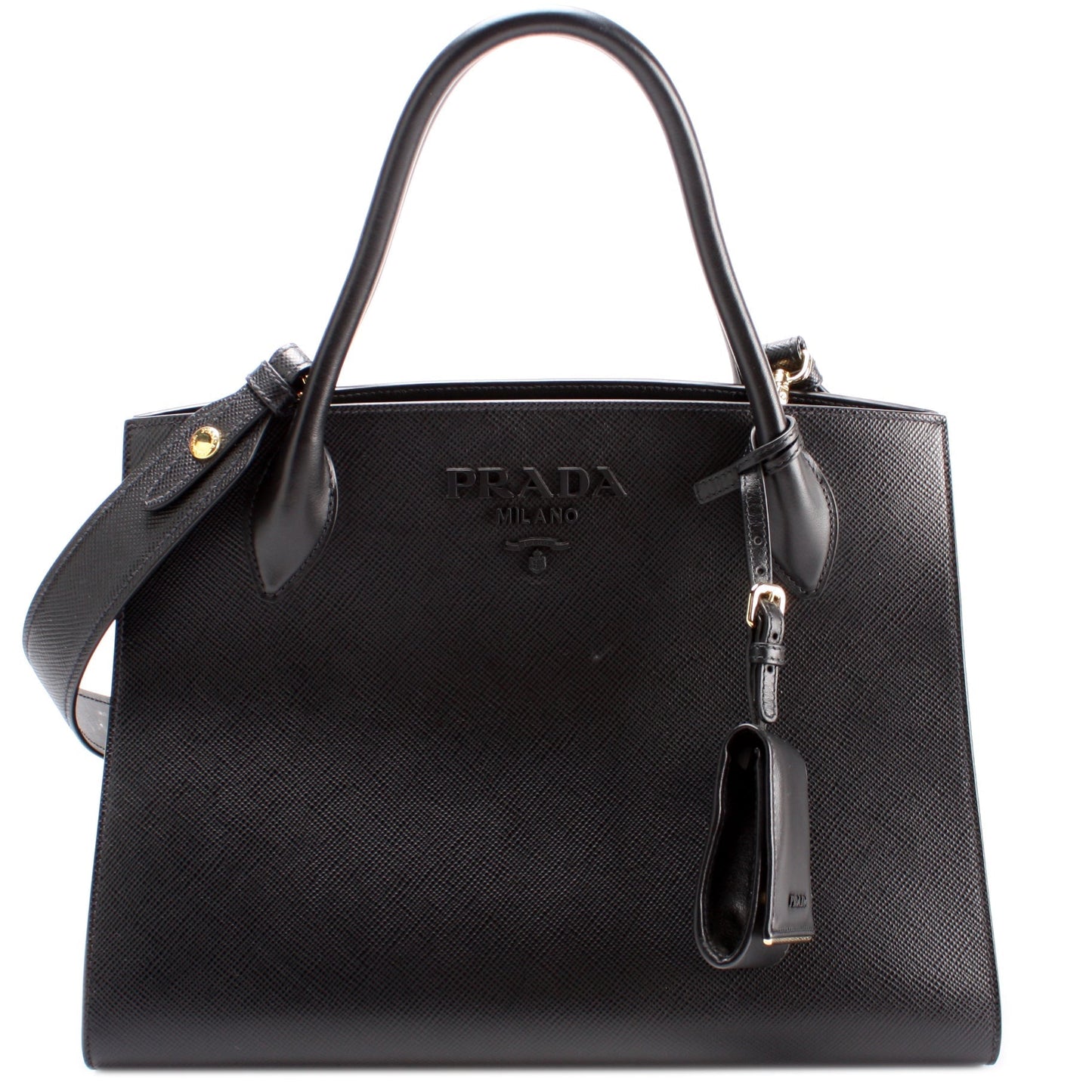 Prada Monochrome Saffiano Tote Medium Bag