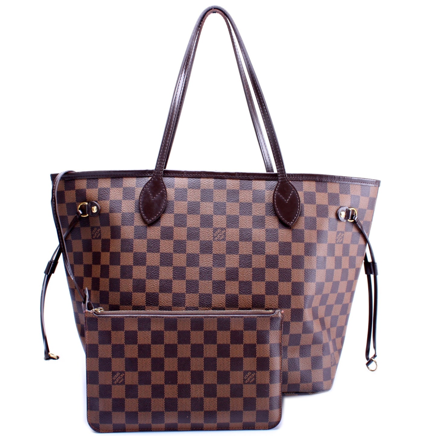 Louis Vuitton Neverfull W/Wallet MM Damier Ebene