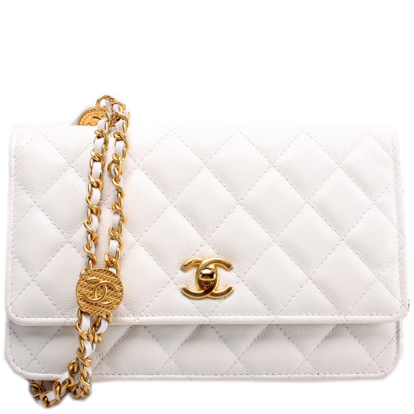 Chanel WOC Classic Quilted Caviar Medallion Bag