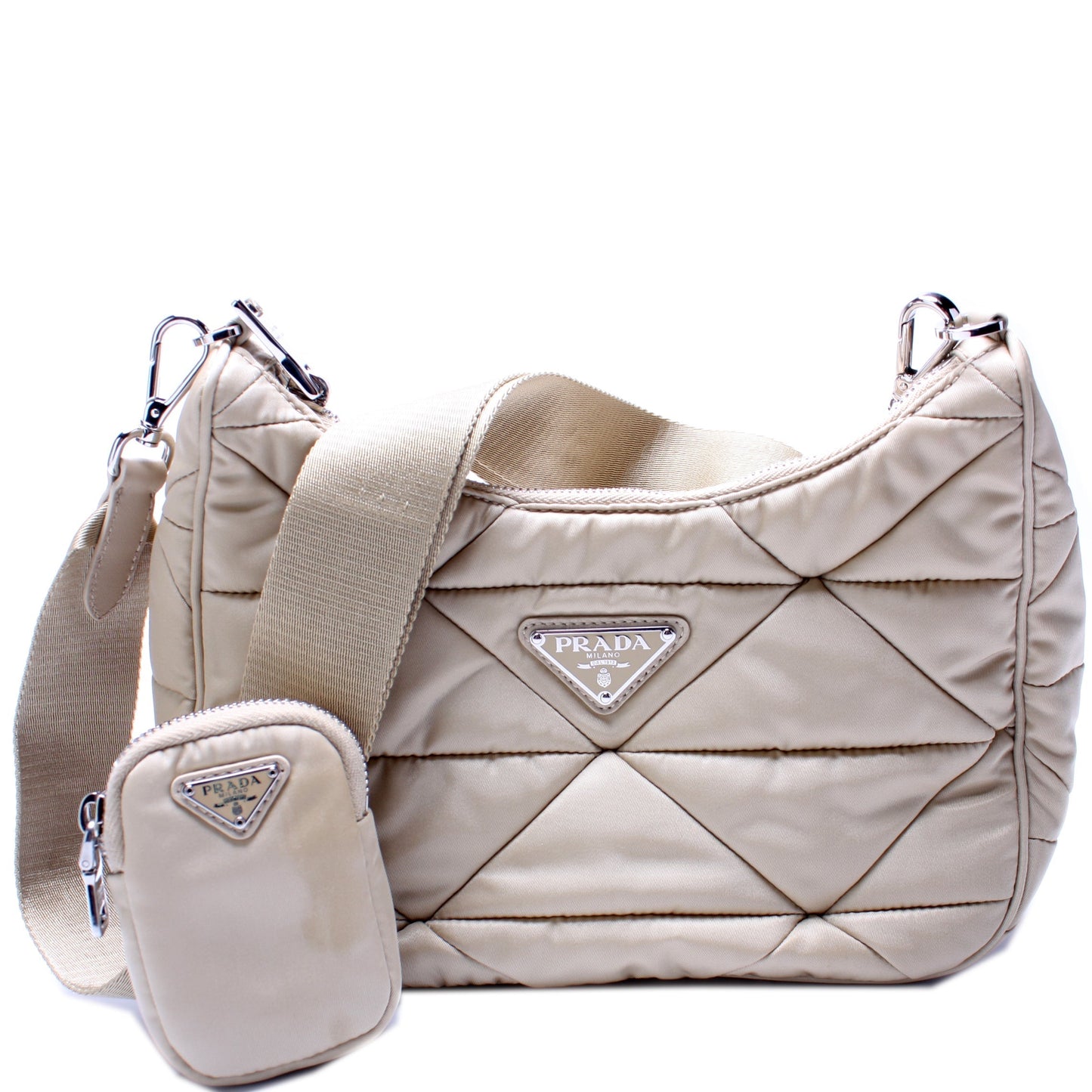 Prada 1BC151 Re-Nylon Padded Hobo Bag