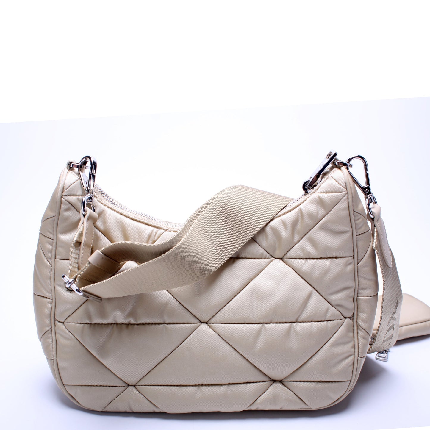 Prada 1BC151 Re-Nylon Padded Hobo Bag