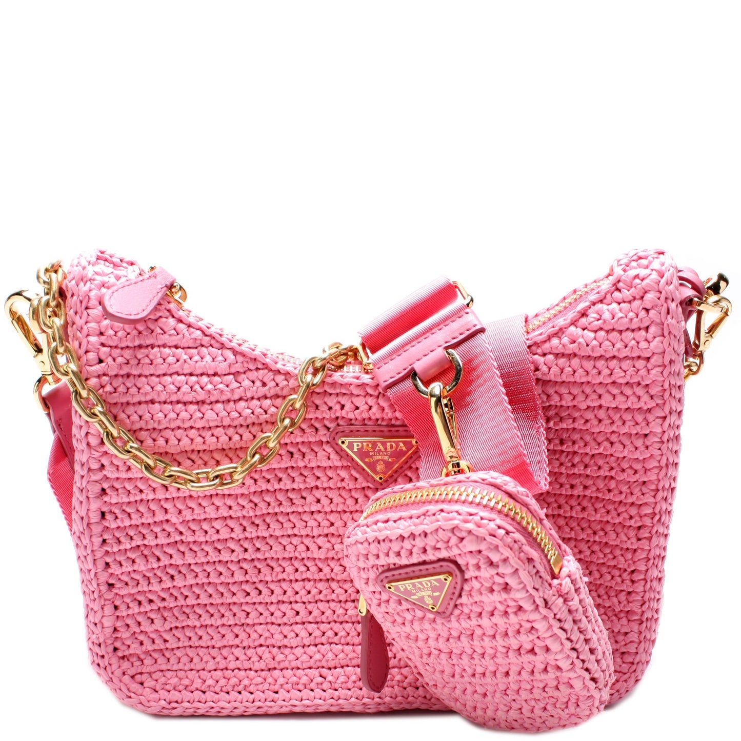 Prada 1BH204 Raffia Re-Edition 2005 Shoulder Bag