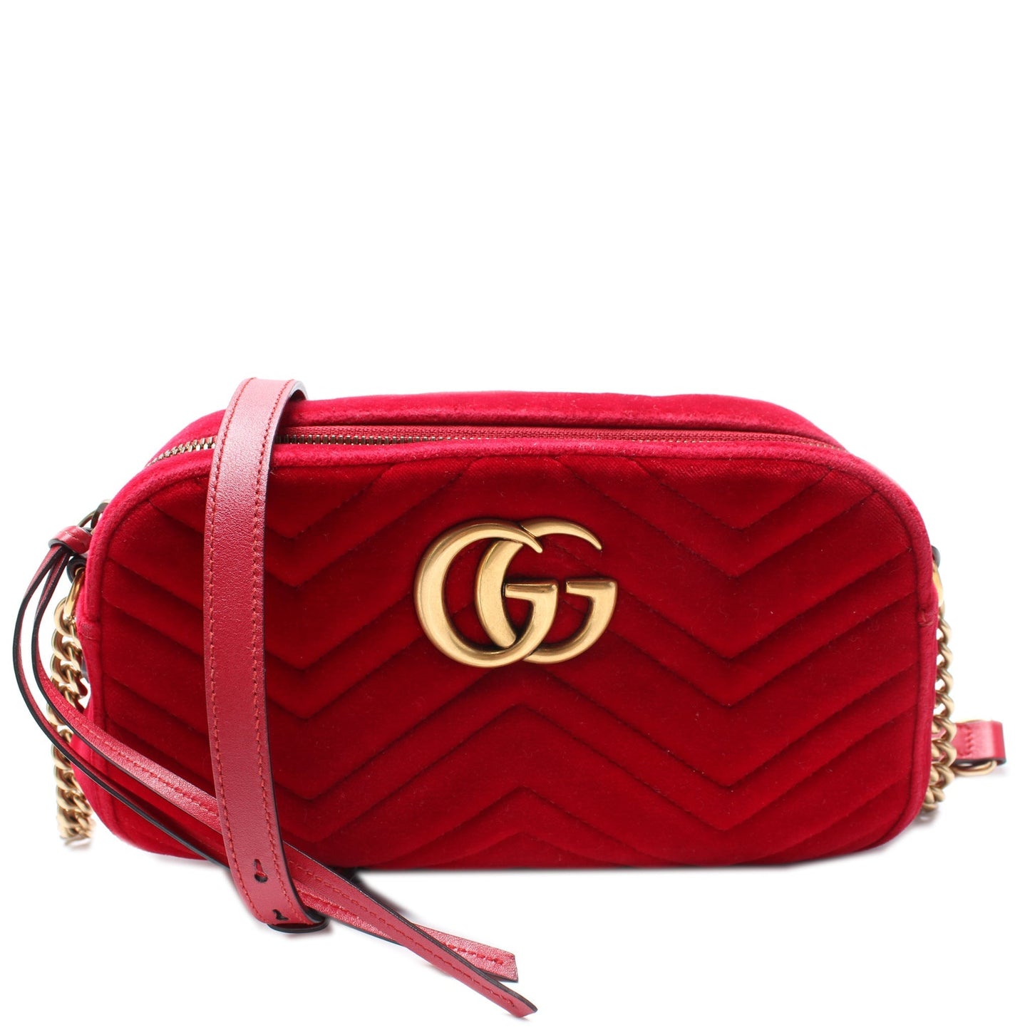Gucci 447632 Marmont Velvet Camera Small Bag