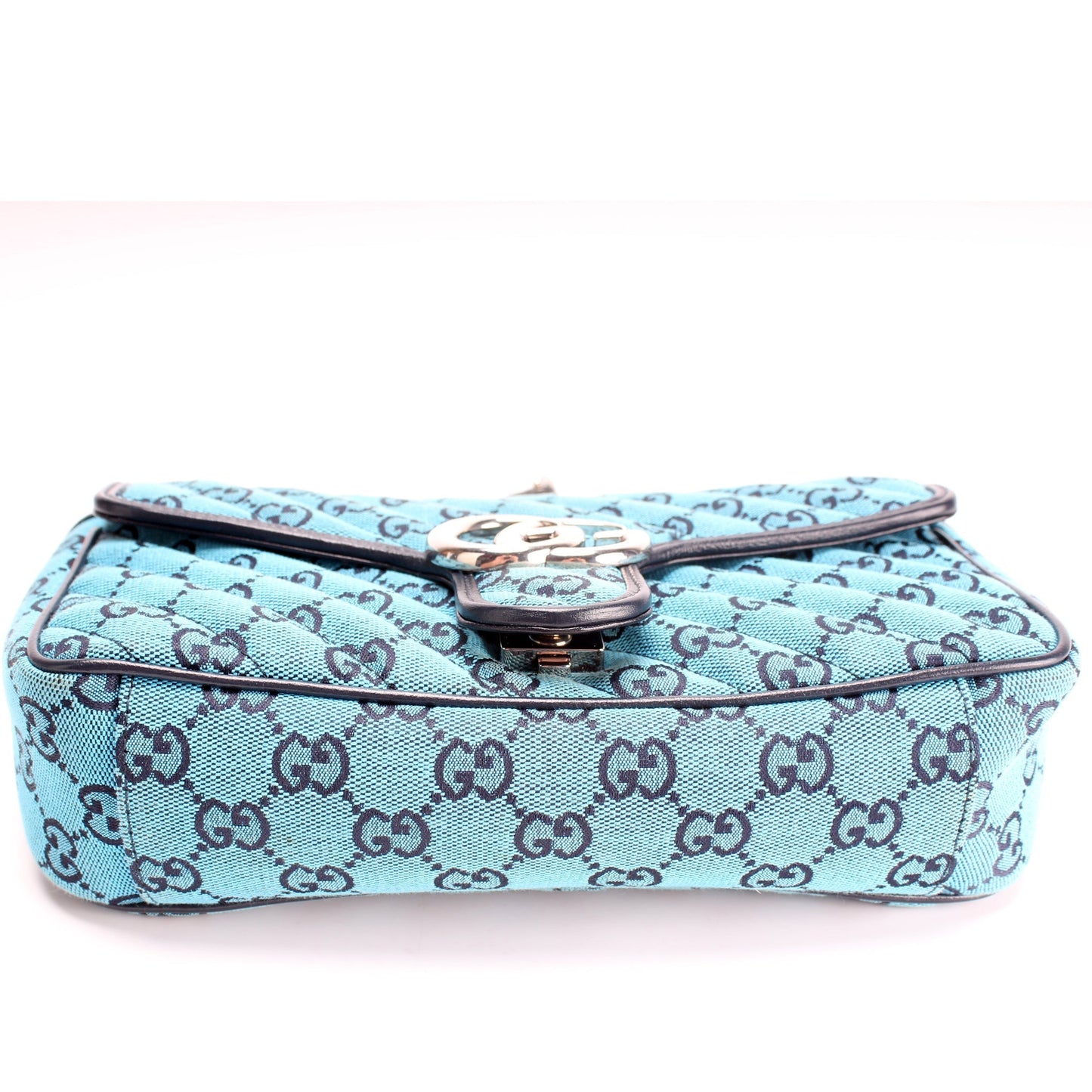 Gucci 443497 Marmont Shoulder Quilted Canvas Small Flap Bag