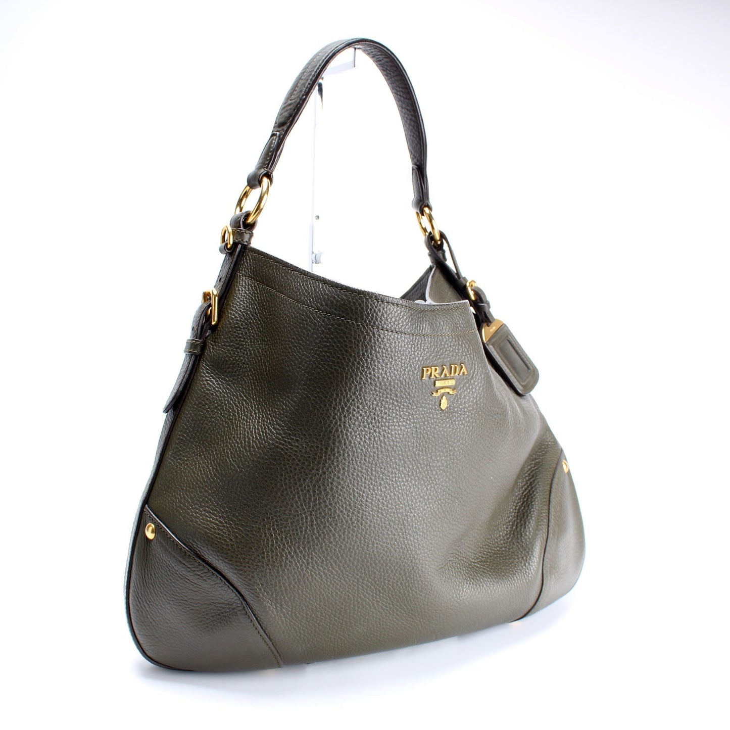 Prada Vitello Daino Snap Hobo Bag