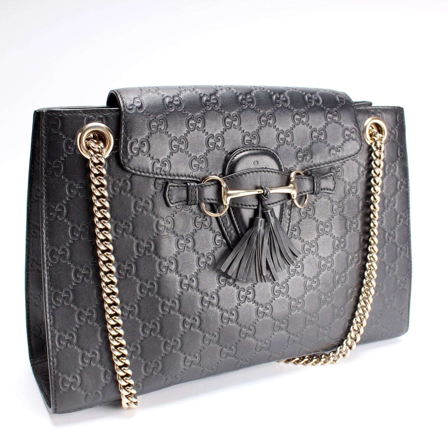 Gucci 295403 GG Canvas Emilie Chain Shoulder Bag