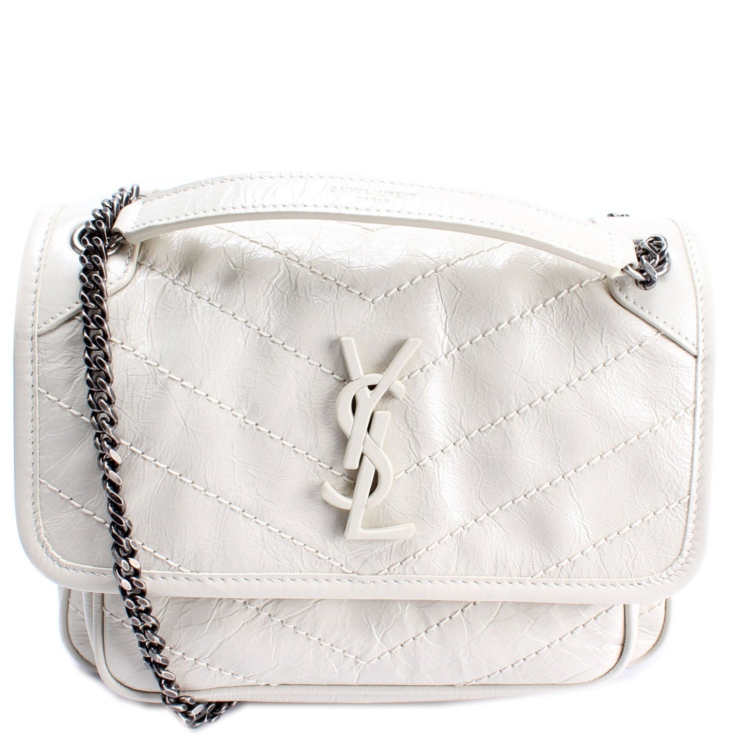 Saint Laurent Niki Baby Crinkled Leather Bag