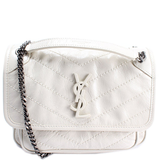 Saint Laurent Niki Baby Crinkled Leather Bag