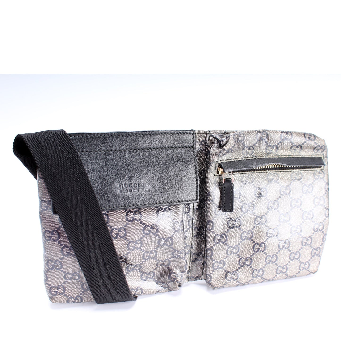 Gucci 28566 GG Coated Canvas Waist Bag