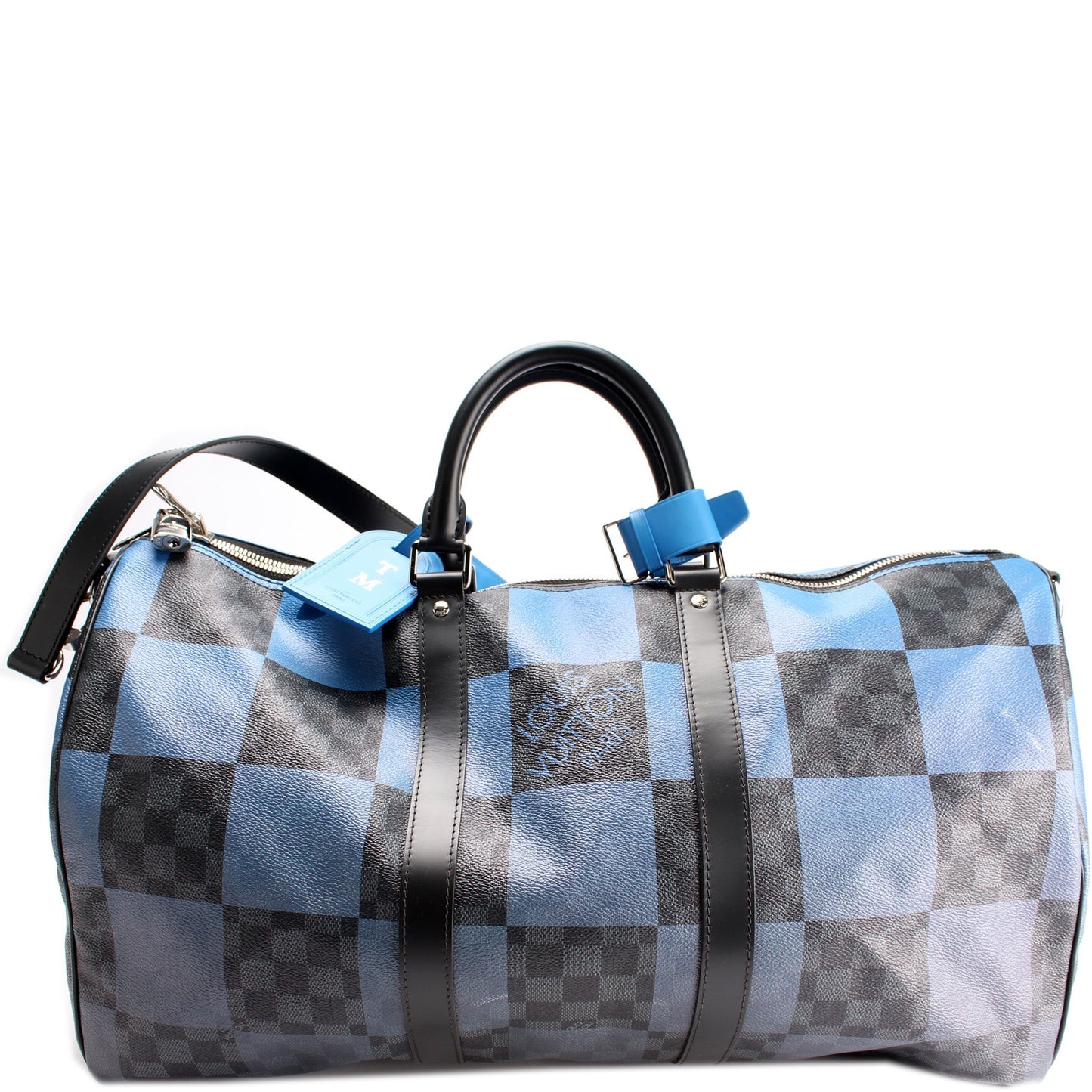 Louis Vuitton Keepall 50 Bandouliere Giant Blue Damier Graphite