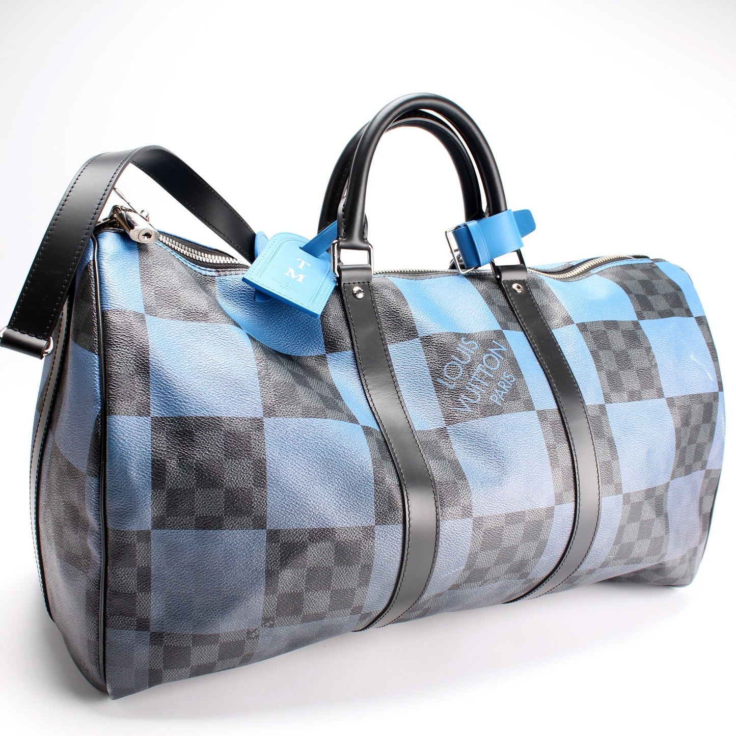 Louis Vuitton Keepall 50 Bandouliere Giant Blue Damier Graphite