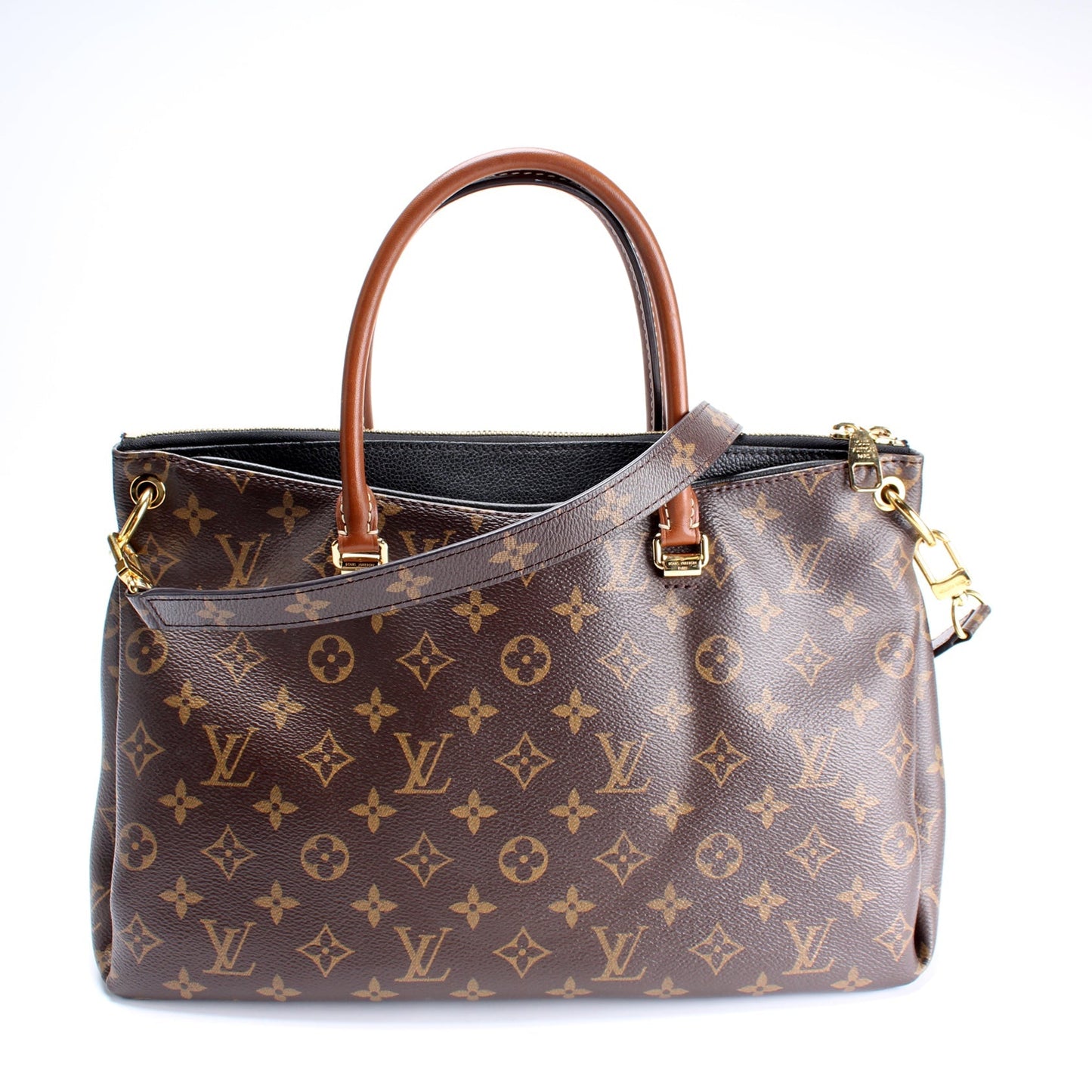 Louis Vuitton Pallas Tote Monogram Canvas Side