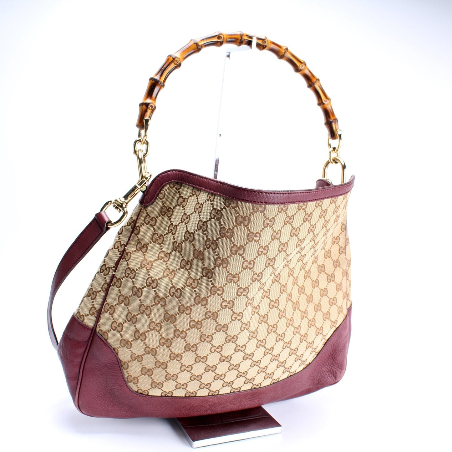 Gucci 282315 Diana Bamboo GG Canvas Bag