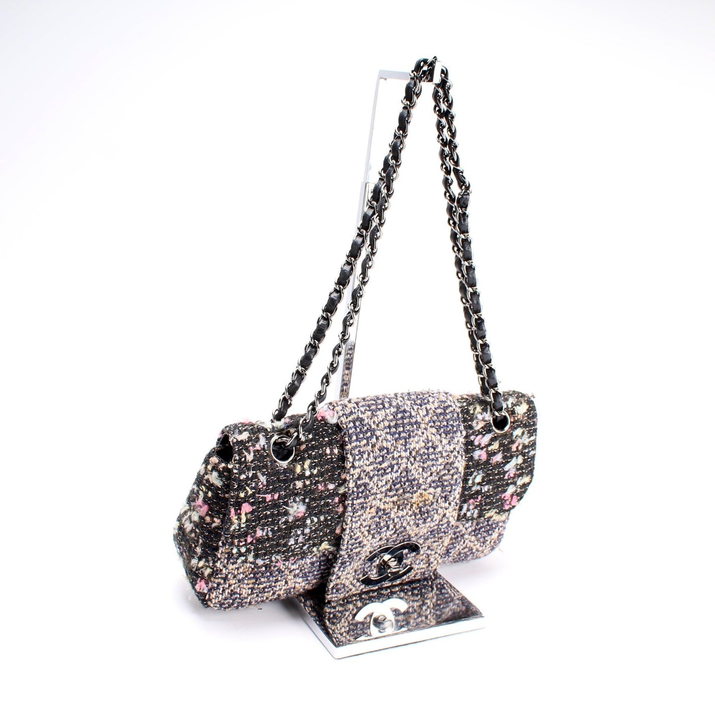 Chanel CC Single Flap Tweed 9M Bag