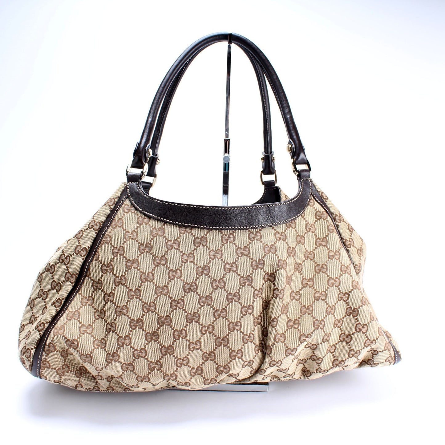 Gucci 189835 GG Canvas Abbey D Ring Large Hobo Bag