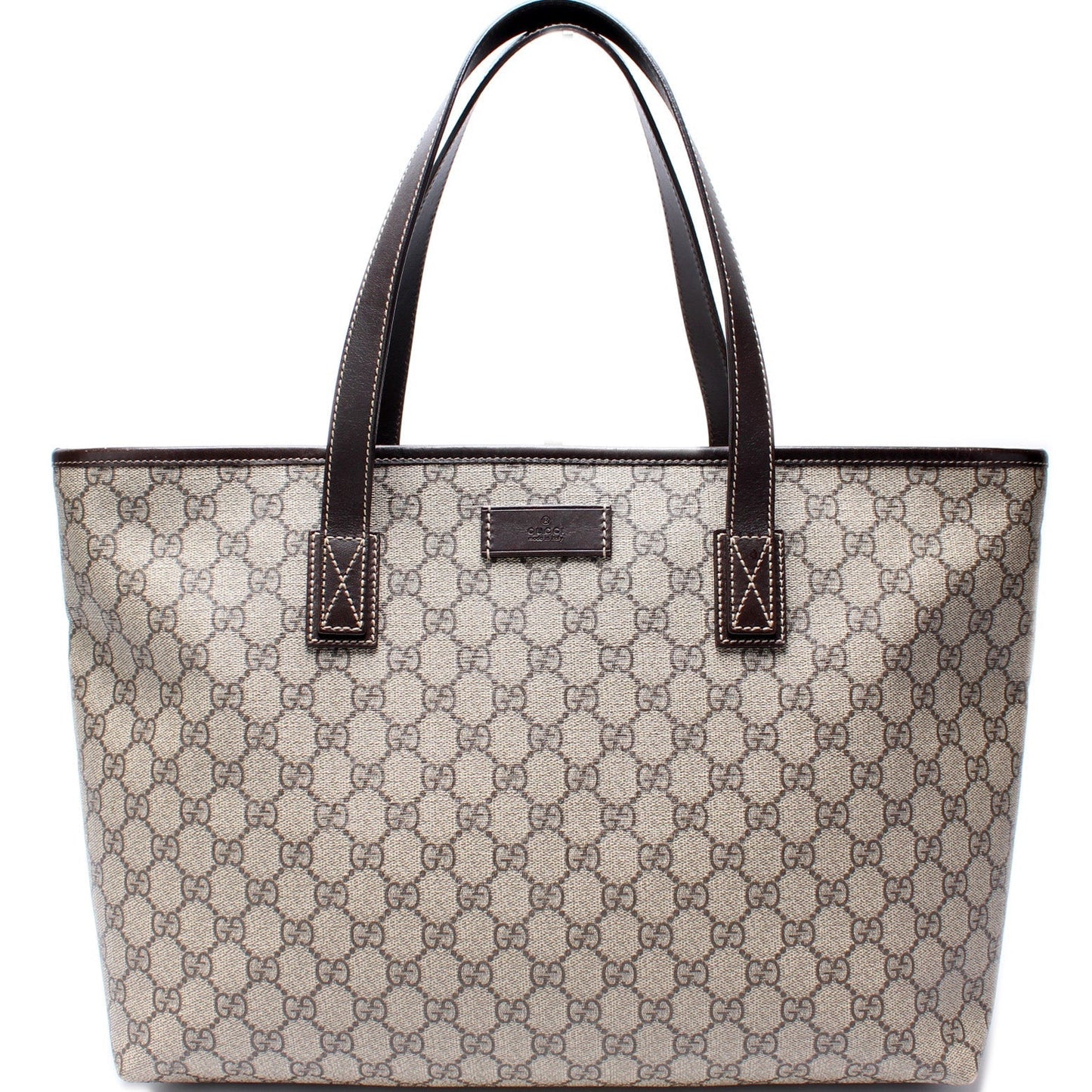 Gucci 211137 GG Supreme Medium Zip Tote Bag