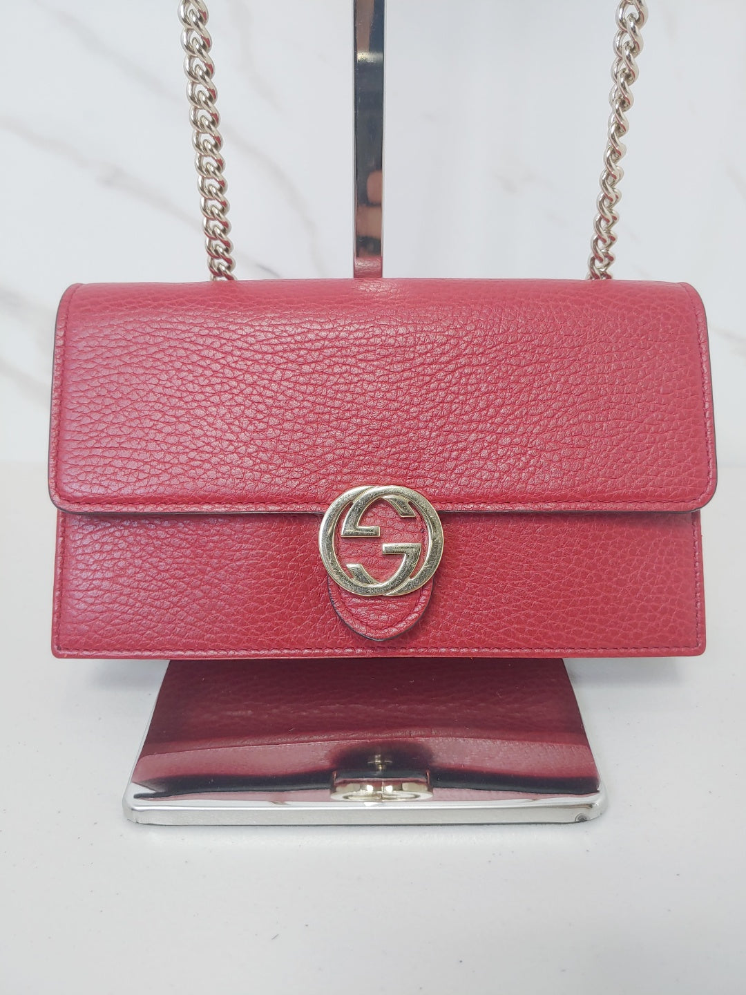Gucci Chain Leather Crossbody