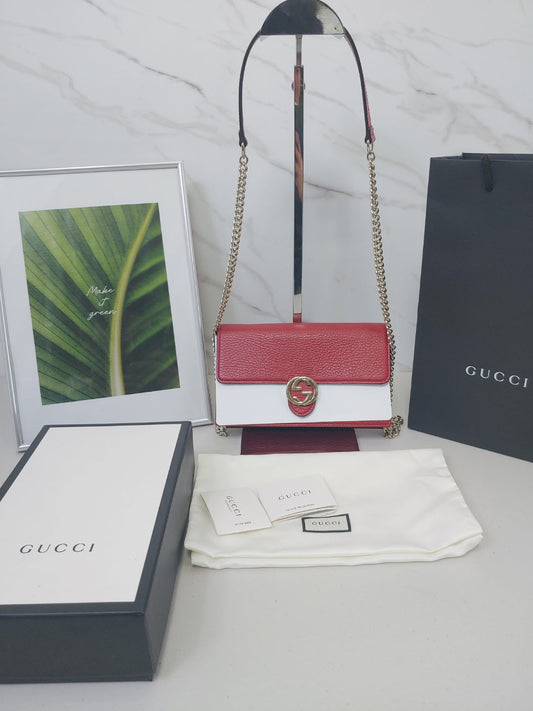 Gucci Chain Leather Crossbody
