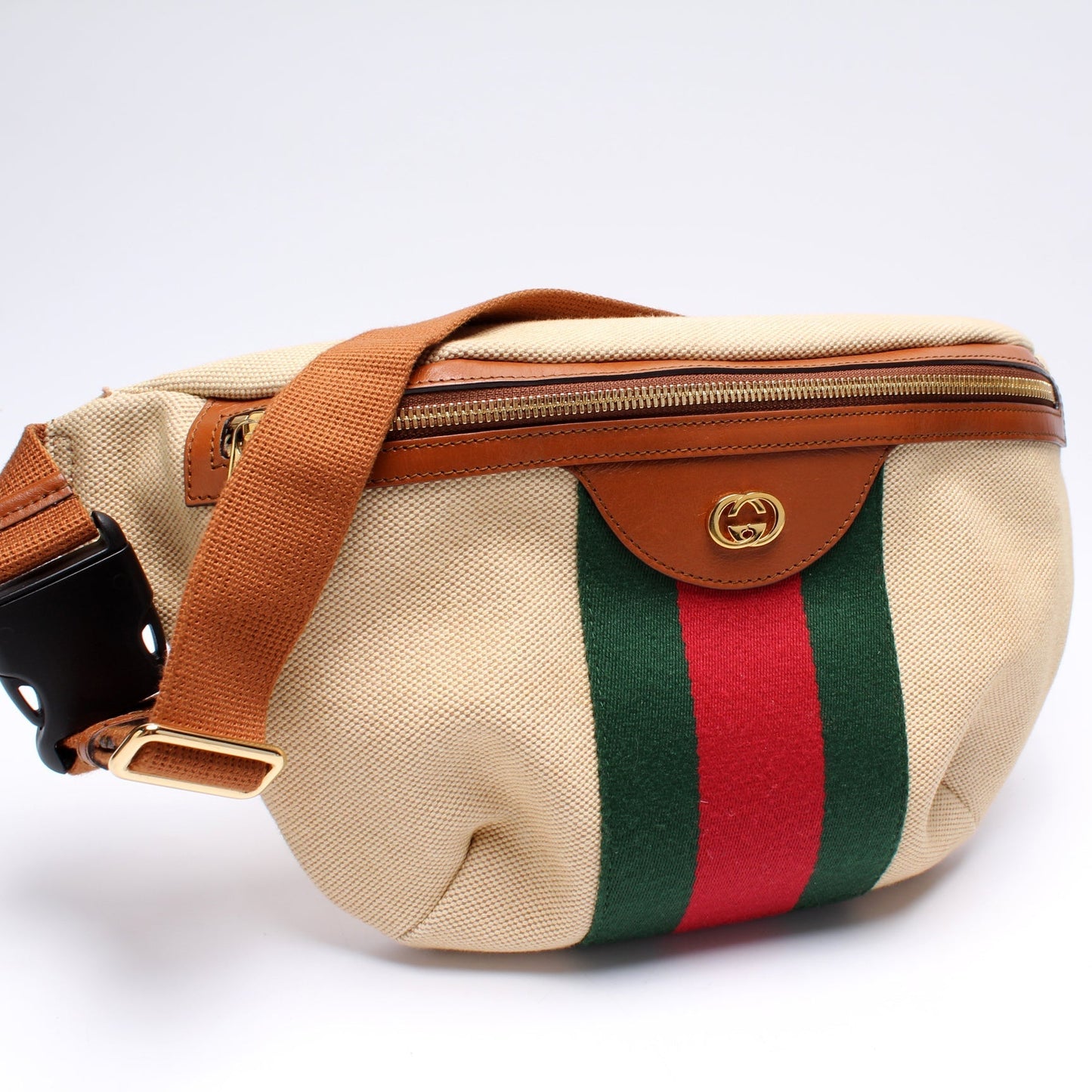 Gucci 575082 Vintage Canvas Web Belt Bag
