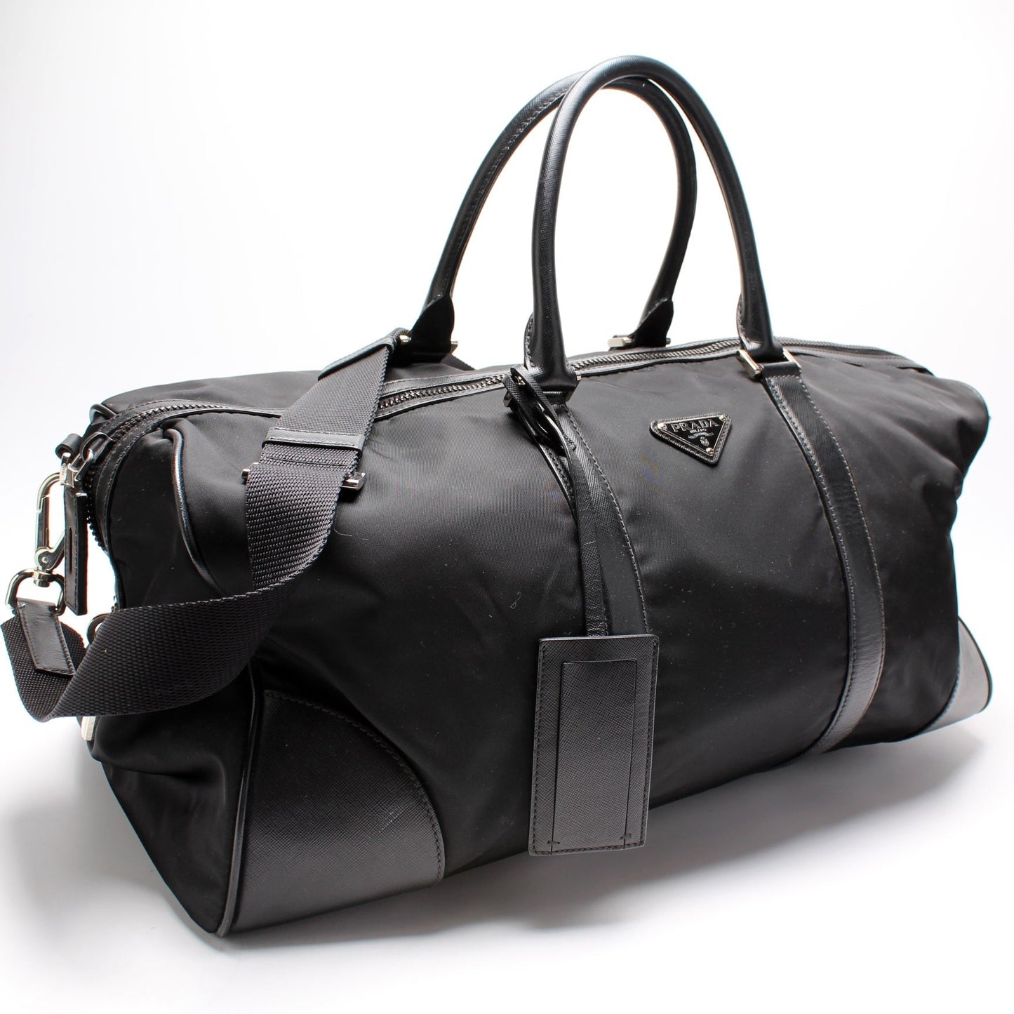 Prada Tessutos/Saffiano Weekender Bag
