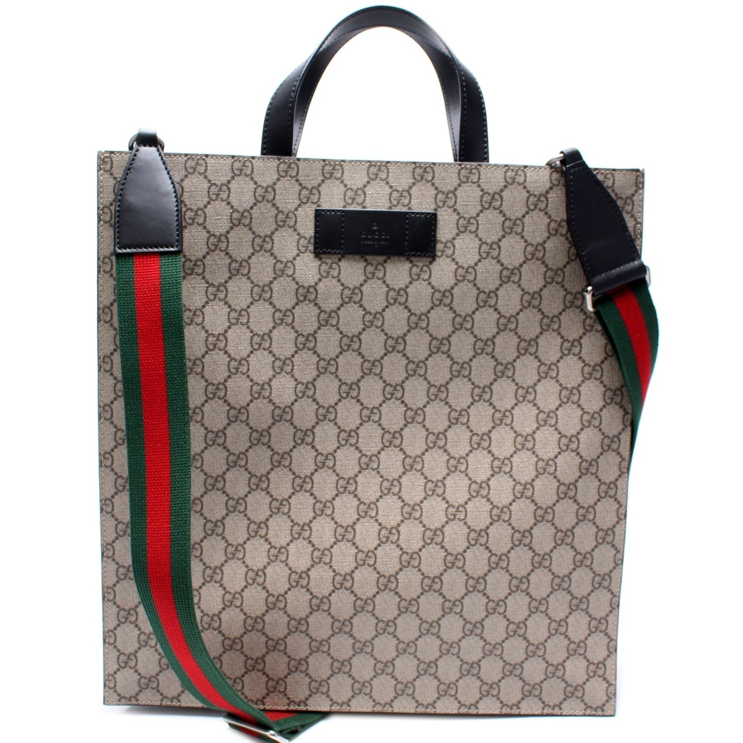 Gucci 456217 GG Supreme Web Vertical Tote Bag