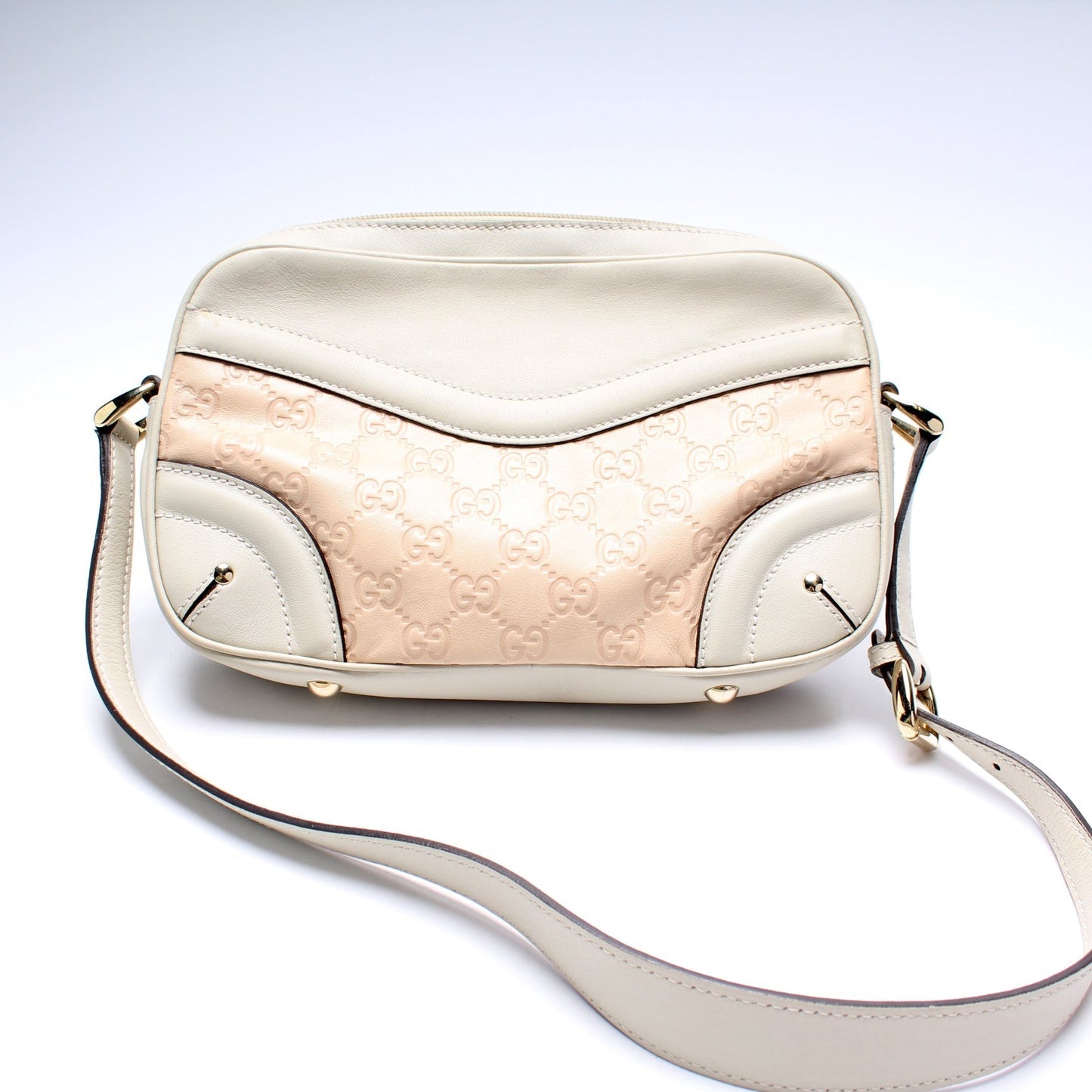 Gucci 292900 GG Leather Crest Shoulder Bag