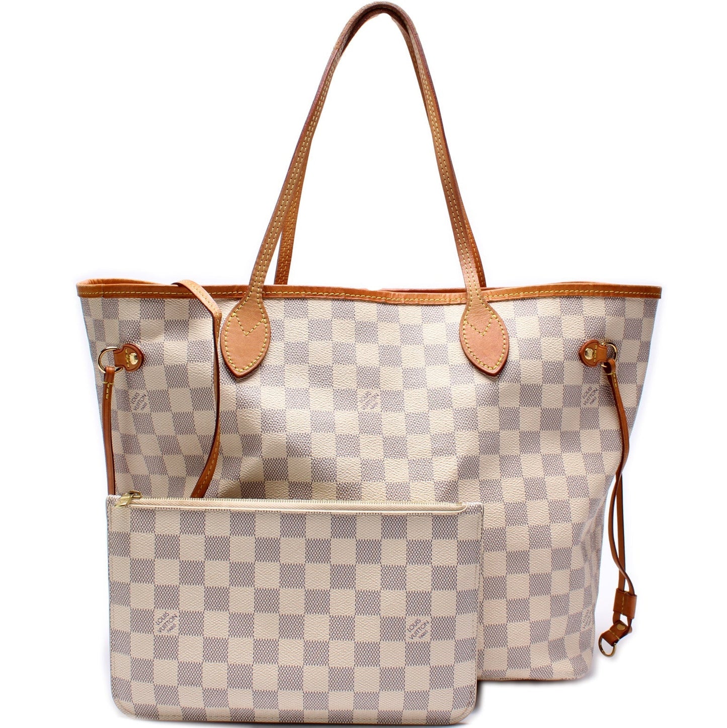 Louis Vuitton Neverfull w/Wallet MM Damier Azur