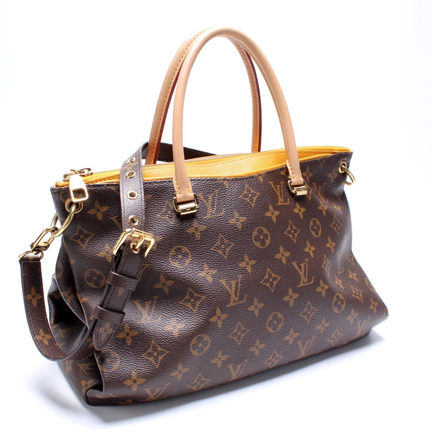 Louis Vuitton Pallas Tote Monogram Canvas Side
