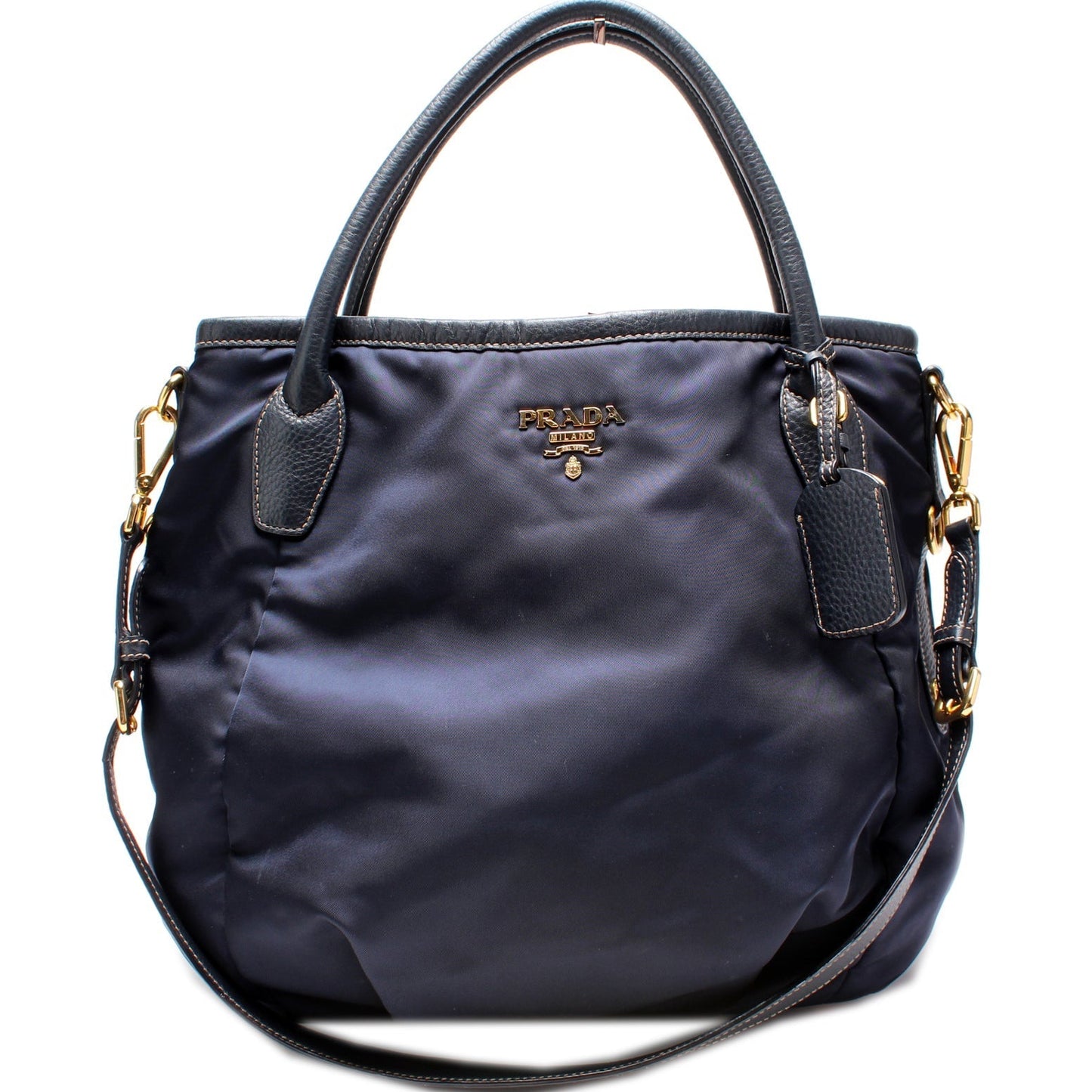 Prada Tessuto Nylon Sacca 2 Manici Convertible Tote Bag