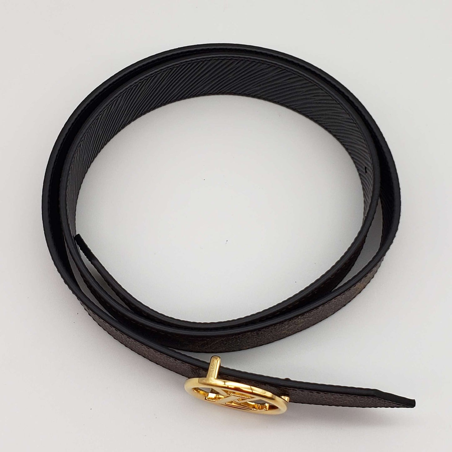 Louis Vuitton Circle Reversible Canvas and Leather Belt 85