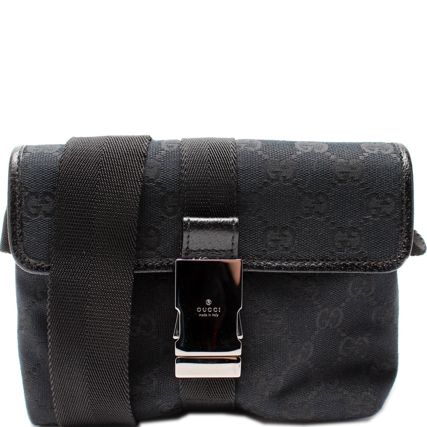 Gucci 131236 GG Canvas Small Buckle Belt Bag