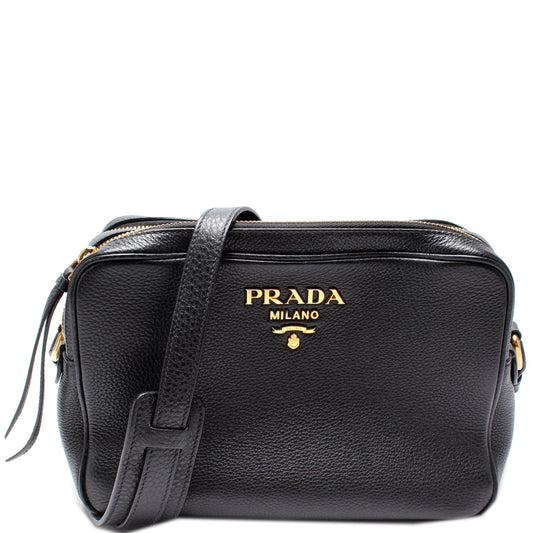 Prada Vitello Daino Double Zip Camera Bag