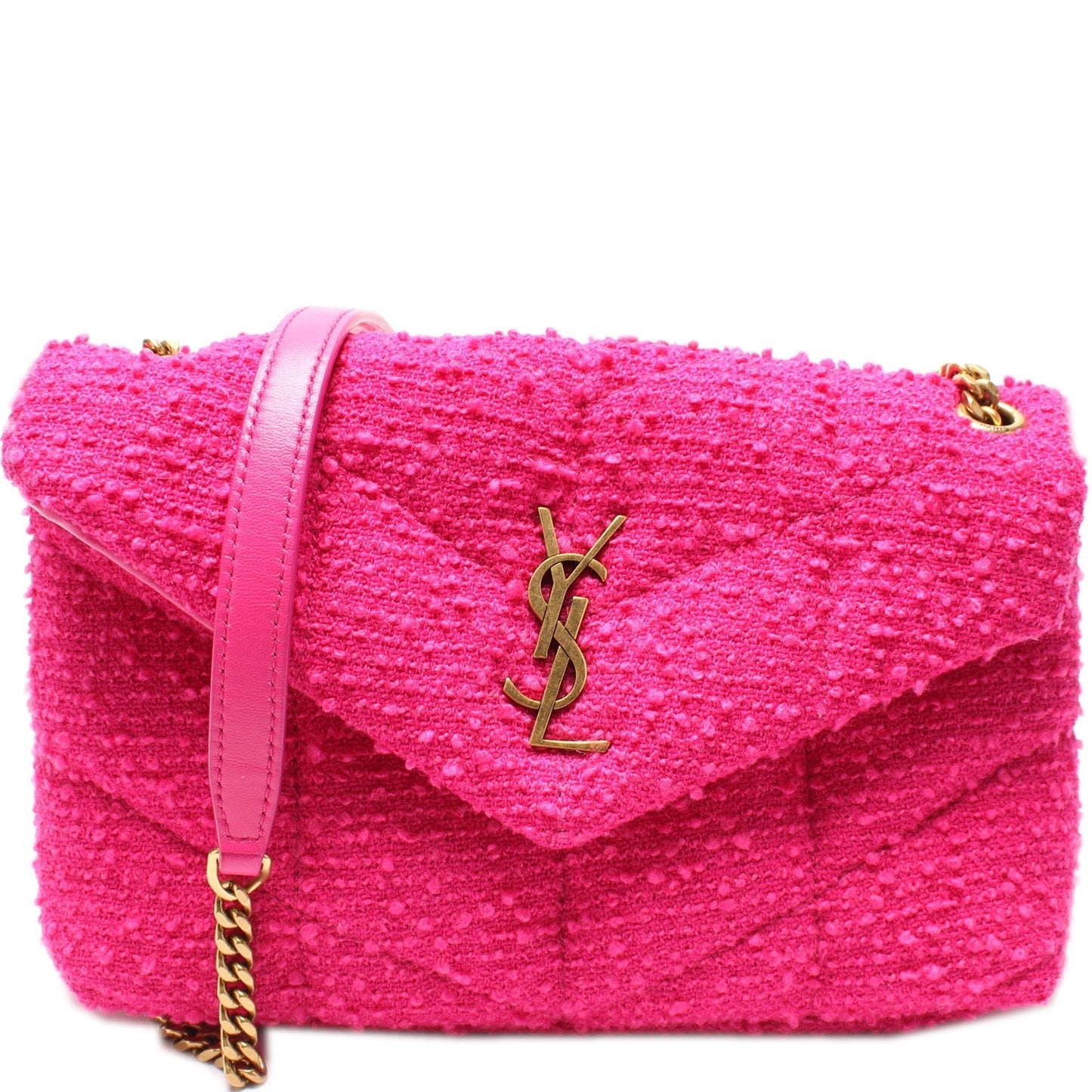 Saint Laurent Puffer Toy Tweed Bag