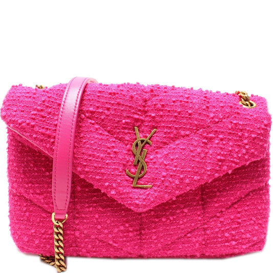 Saint Laurent Puffer Toy Tweed Bag