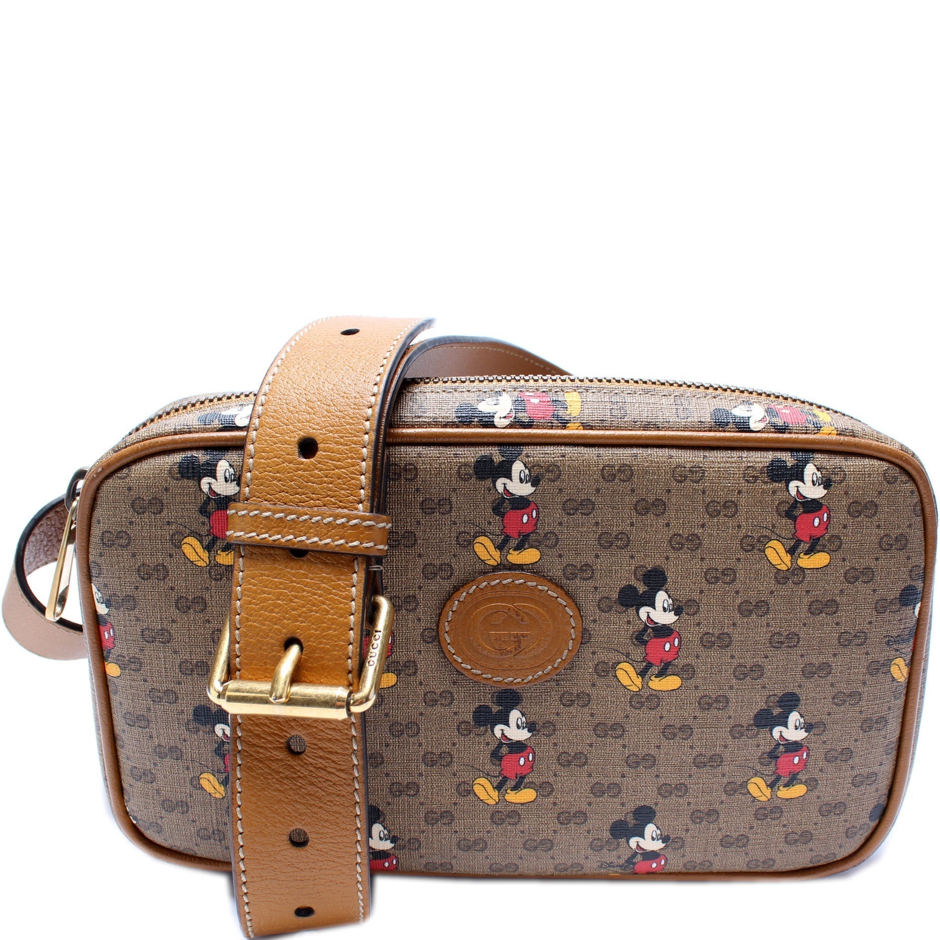 Gucci Leather Canvas Handbag