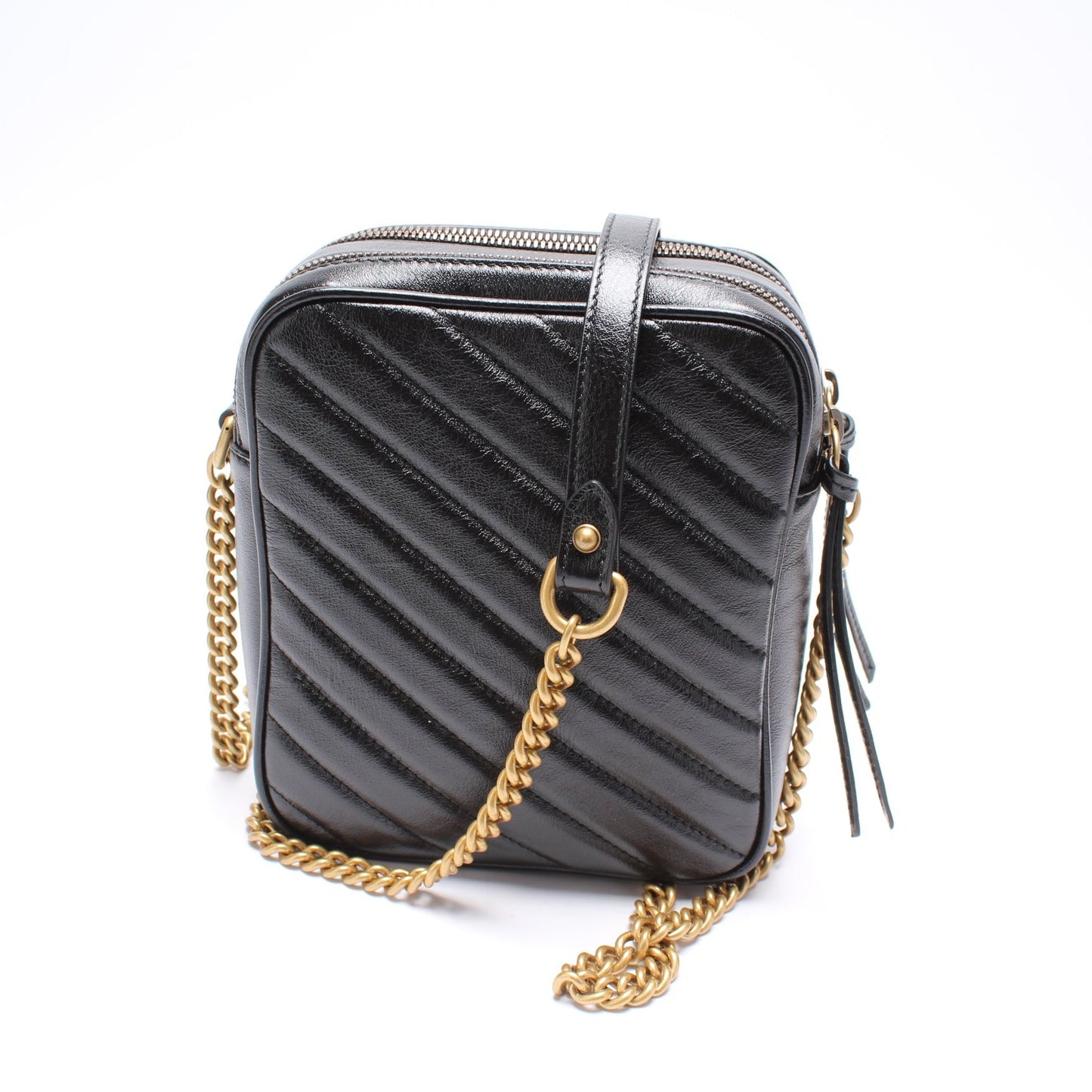 Gucci 550155 GG Marmont Double Zip Shoulder Bag