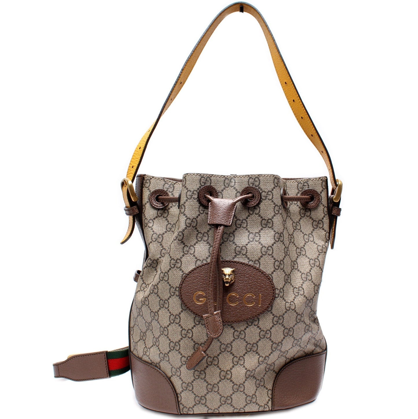 Gucci 473875 Neo Vintage Drawstring Bucket Backpack Bag