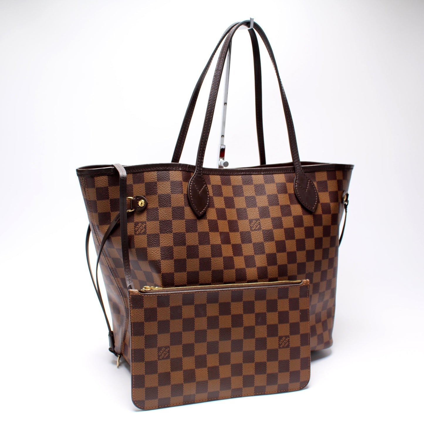 Louis Vuitton Neverfull w/Wallet MM Damier Ebene