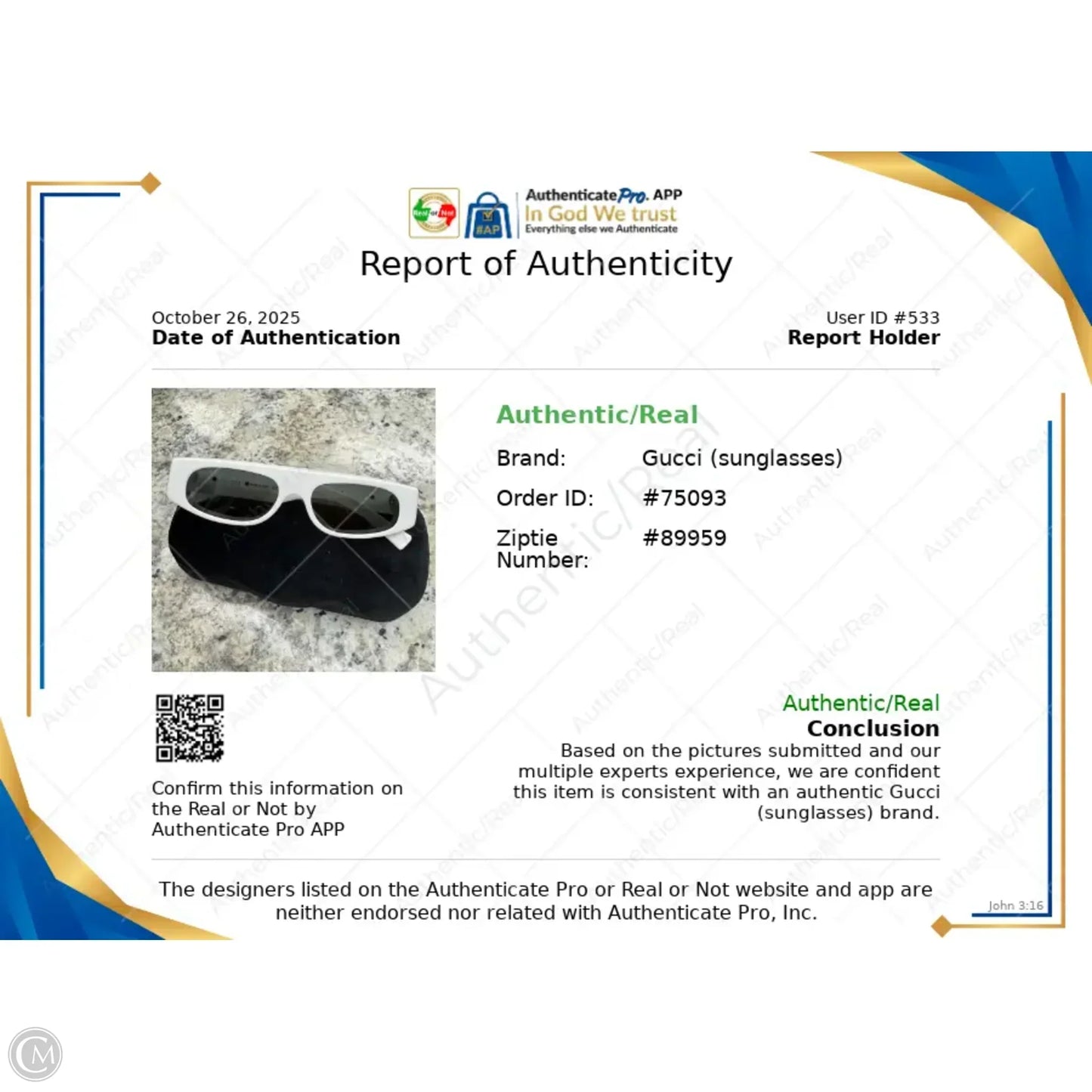 Sunglasses Luxury Designer By Gucci