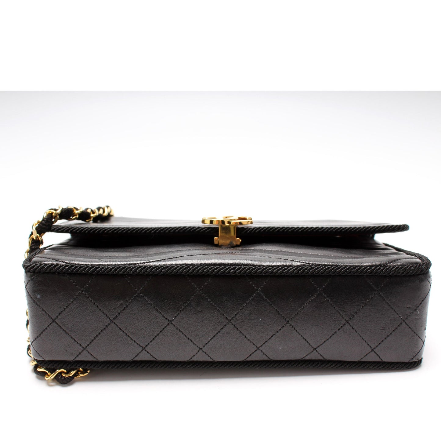 Chanel Scallop Quilted Flap Vintage Lambskin Bag
