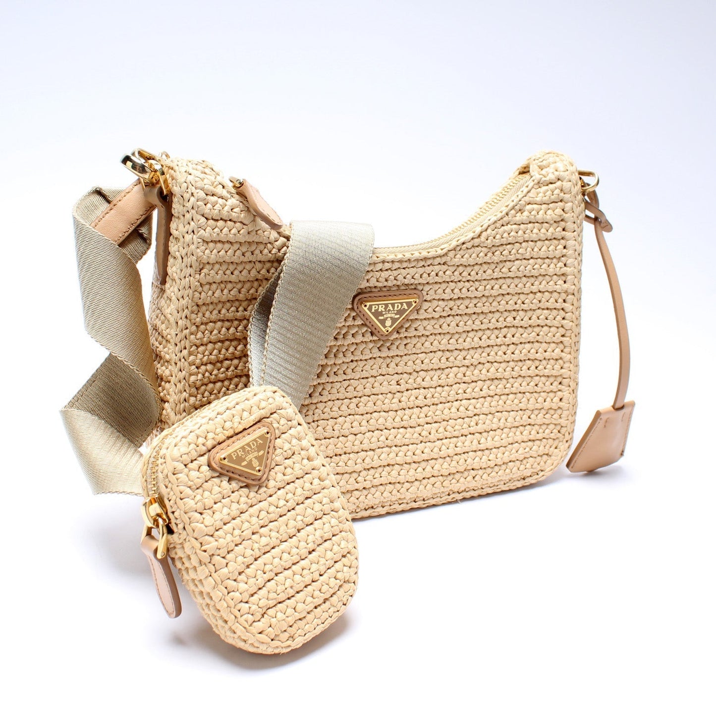 Prada 1BH204 Raffia Re-Edition 2005 Shoulder Bag