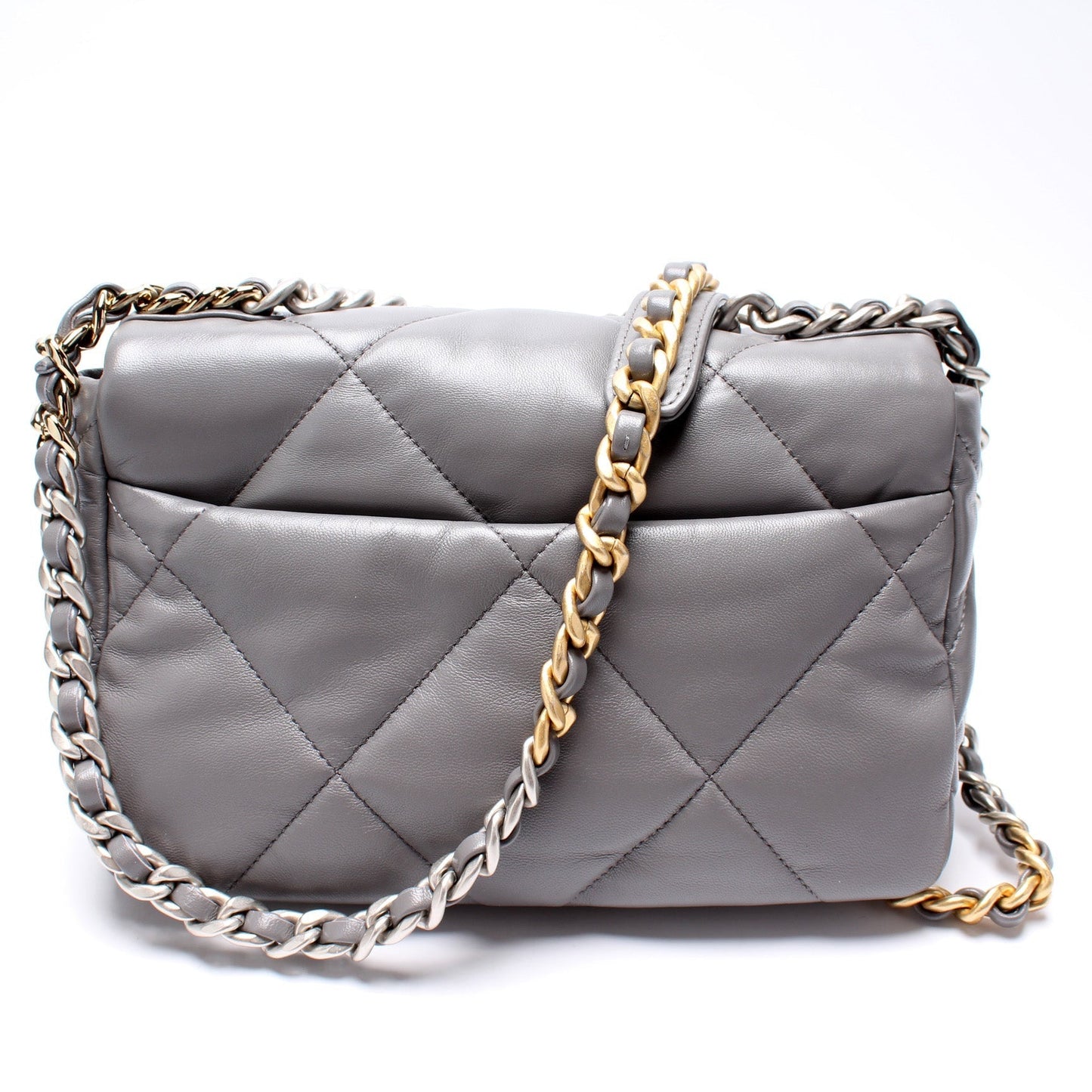 Chanel Quilted Goatskin 19 Small Flap 32+M Bag