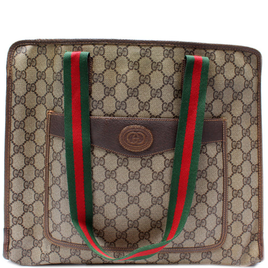 Gucci 89.02.997 GG Supreme Vintage Tote Bag