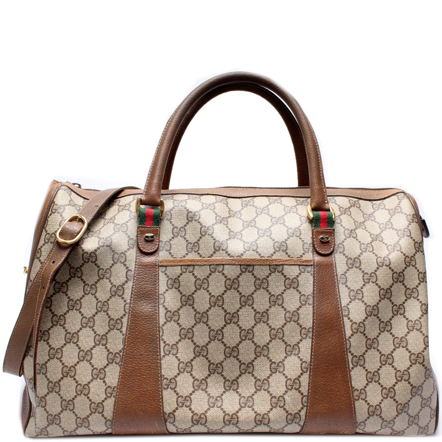 Gucci 111.02.073 GG Supreme Duffle With Strap Vintage Bag