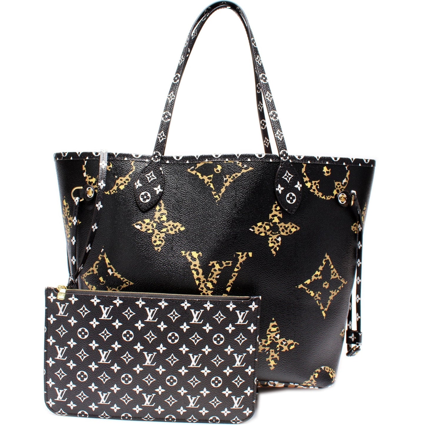 Louis Vuitton Neverfull W/Wallet MM Jungle